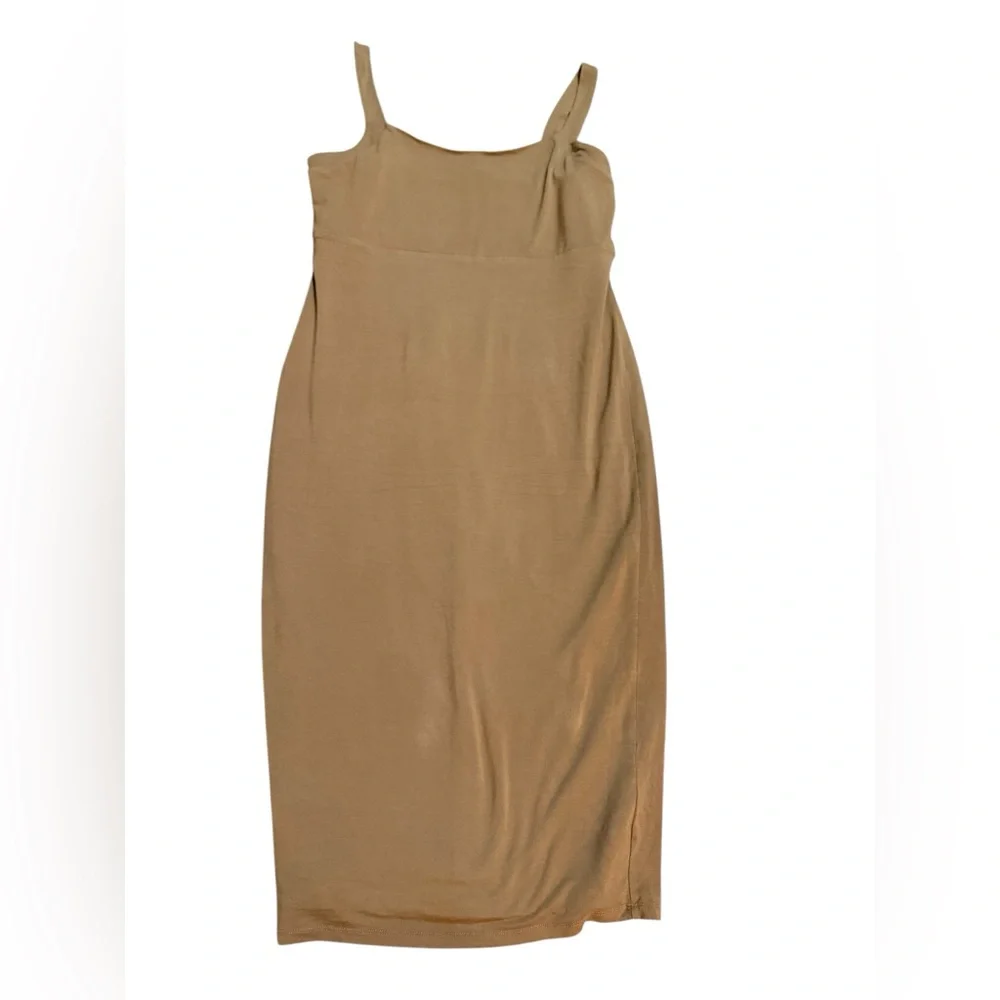 Good American 90s Tank Dress Sz 4 Rust‎ Midi Lined Curve-hugging